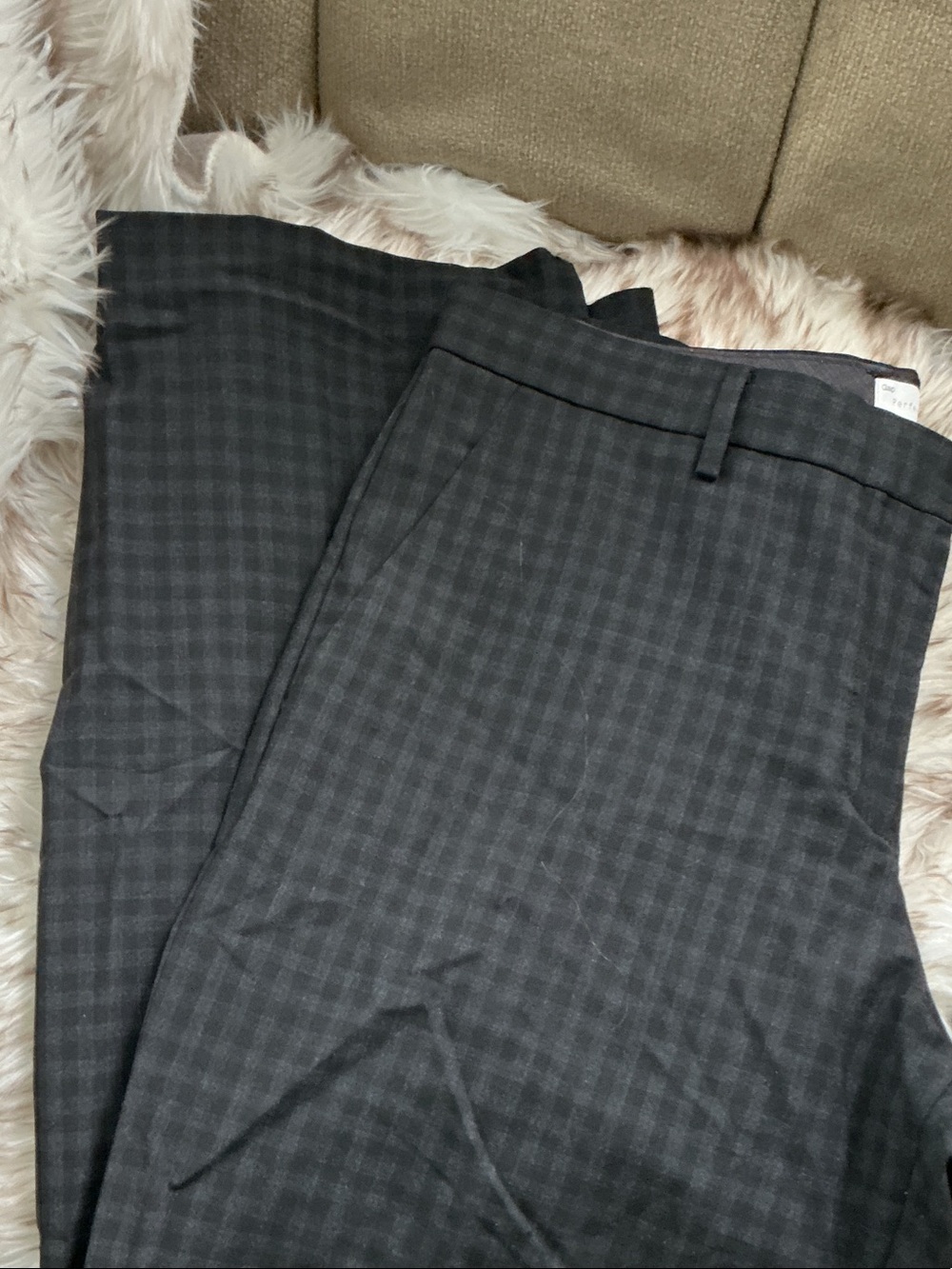 GAP Black Plaid Perfect Trouser